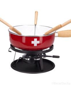 Caquelon fondue croix suisse