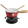 Fondue pot Swiss cross