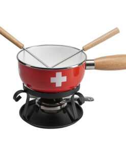 Caquelon fondue croix suisse