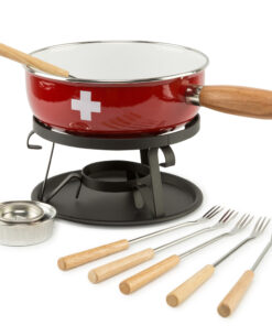 Caquelon fondue croix suisse
