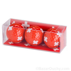 Red Swiss Cross Golf Ball