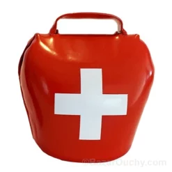 Cloche rouge croix suisse