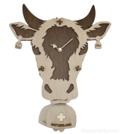 Swiss cow head pendulum clock