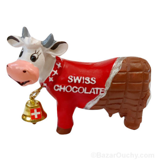 Imán imán de vaca de chocolate suizo