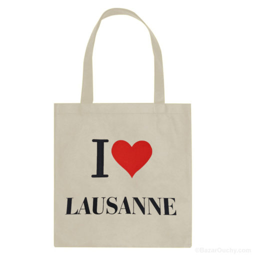 Borsa in tessuto che amo lausanne