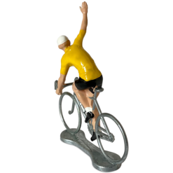 Pequeña bicicleta de metal en miniatura - Maillot amarillo - Bernard et Eddy
