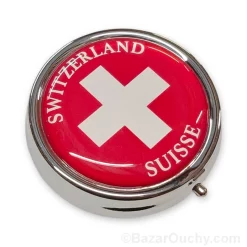 Boite à pilules croix suisse