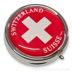 Boite à pilules croix suisse