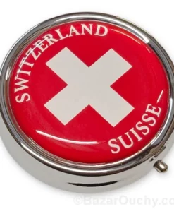 Boite à pilules croix suisse