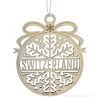 Boule noël bois - Suisse Décoration