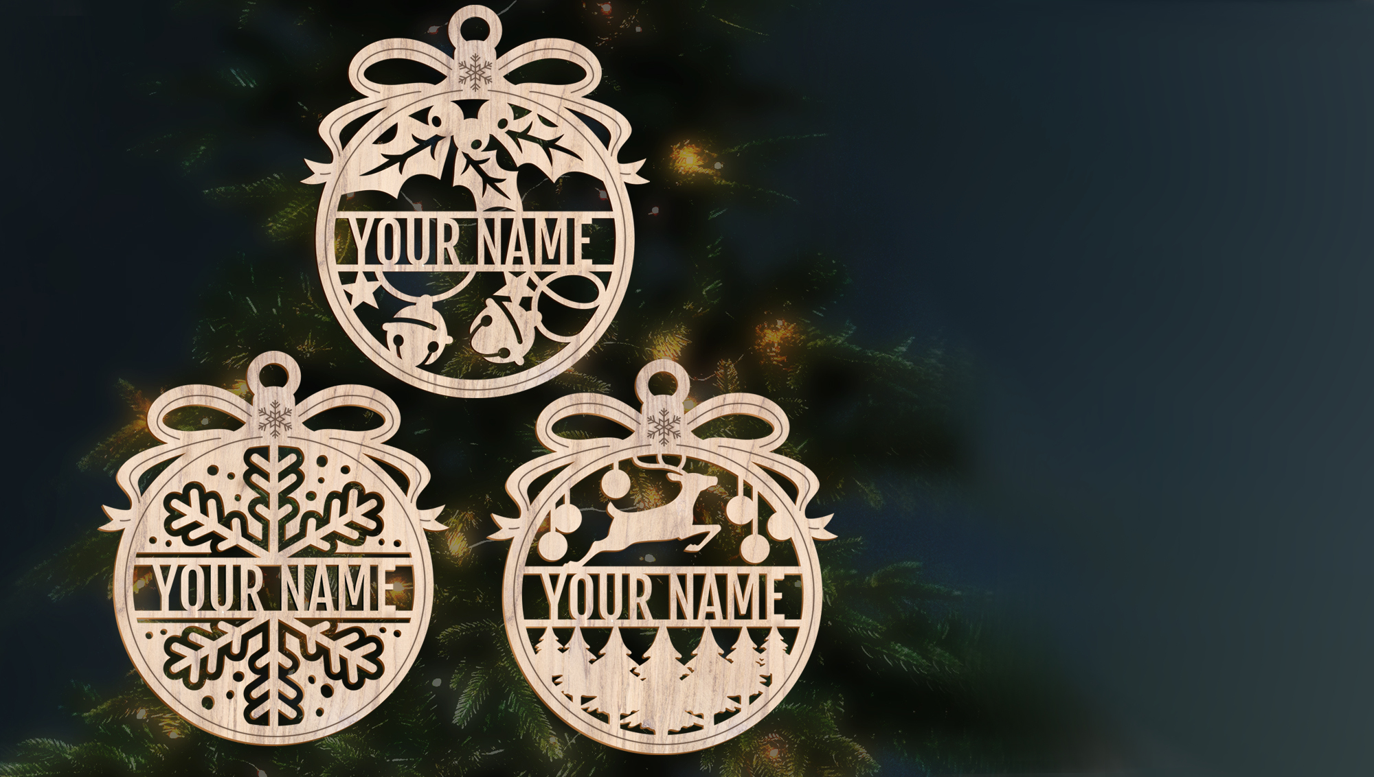 Boule décoration noel nom texte personnalisable