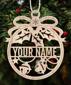 Boule décoration noel nom texte personnalisable
