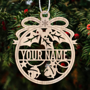 Boule décoration noel nom texte personnalisable