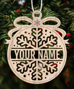 Boule décoration noel nom texte personnalisable