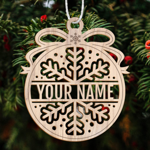 Christmas decoration ball name customizable text