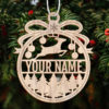 Texto personalizable del nombre de la bola de decoración navideña