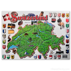 Tovaglietta con mappa svizzera