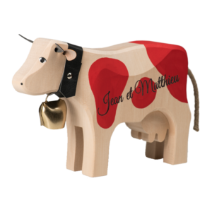 Personalized wooden cow