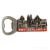Swiss metal magnet bottle opener - Villes_