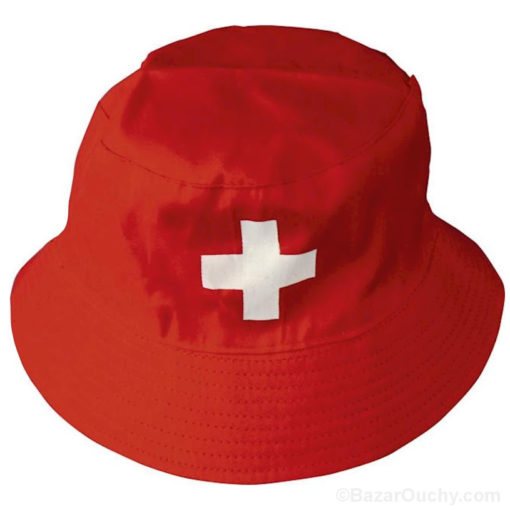 Red Swiss cross bucket hat - Hat