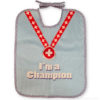 Bavoir suisse - Bleue - Im a champion