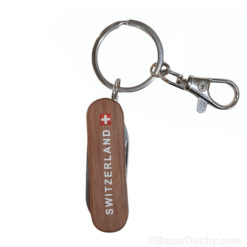 Wooden swiss knife keyring