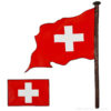 Drapeau autocollant croix suisse