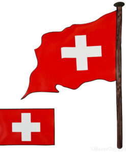 Drapeau autocollant croix suisse