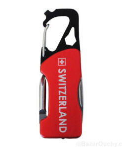 Porte clé suisse avec lampe de poche et couteau