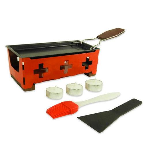 Raclette oven with candle - Swiss cross