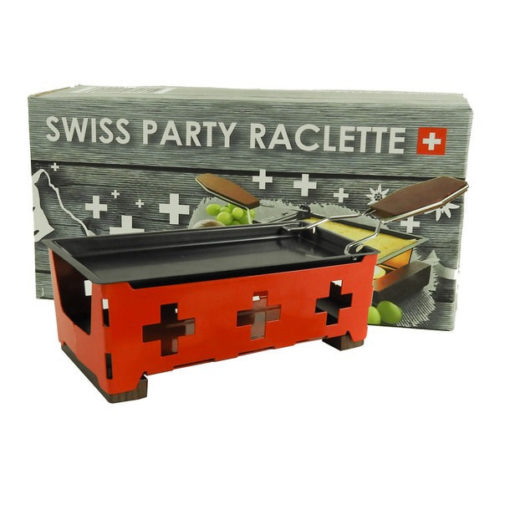 Horno raclette con vela - cruz suiza