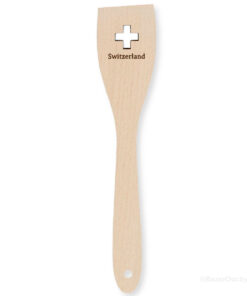 Spatule en bois - Croix suisse découpée
