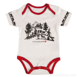 Swiss poya decoupage baby bodysuit