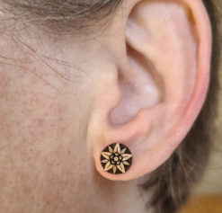 Pendientes Edelweiss madera