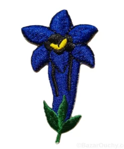 Gentiane brodée écusson à coudre