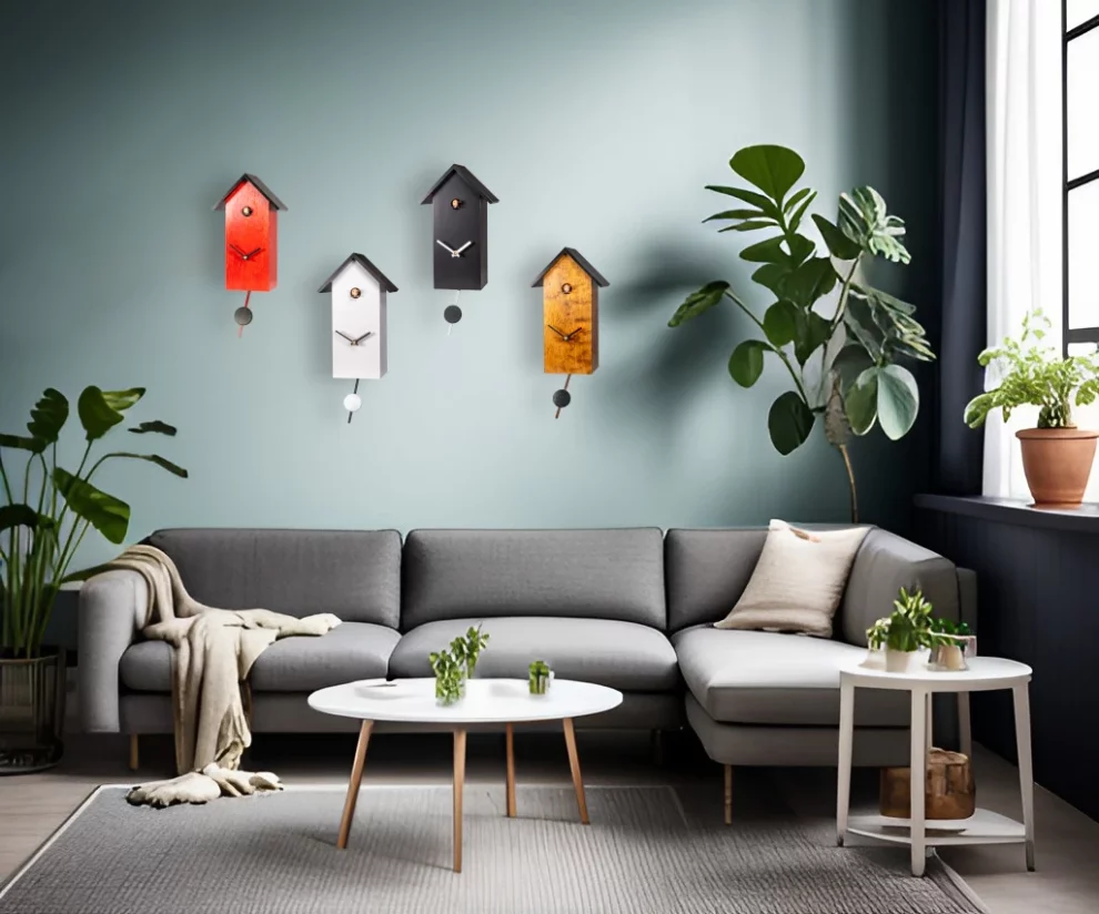 Modern and design Swiss cuckoo clock