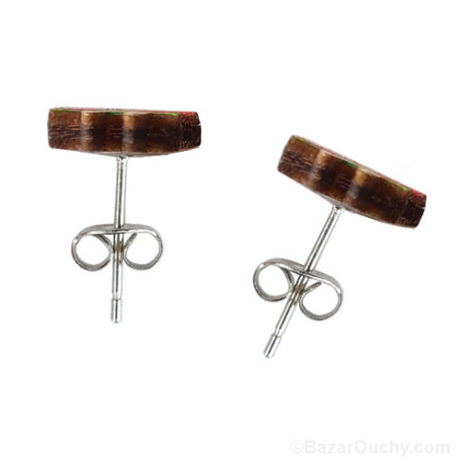 Boucle d'oreille Coucou bois