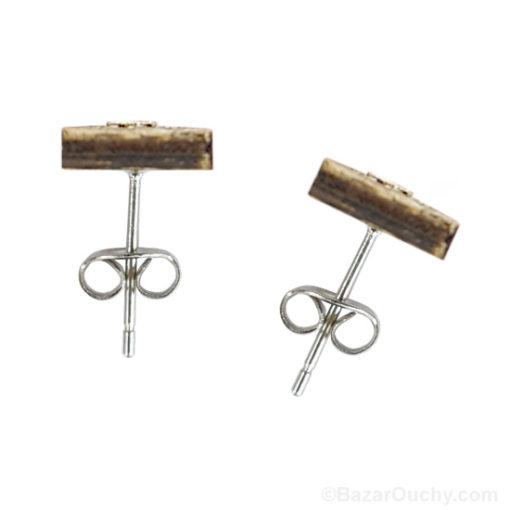 Boucle d'oreille - Montagne suisse en bois_