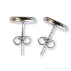 Boucle d'oreille croix suisse rond