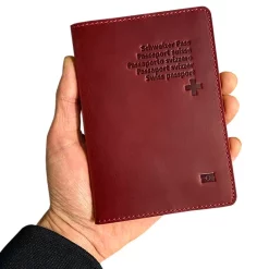 Fourre passeport suisse en cuir - Étui