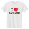 Camiseta I love Lausanne - Blanca