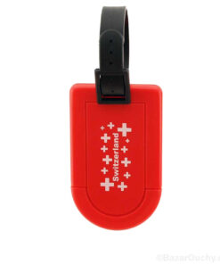 Etiquette à bagage valise - Croix suisse