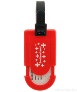 Etiquette à bagage valise - Croix suisse