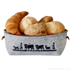 Swiss bread basket - Poya decoupage - Felt