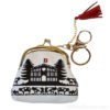 White clip purse - Swiss chalet cutout