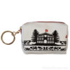 White rectangle coin purse - Swiss chalet cutout