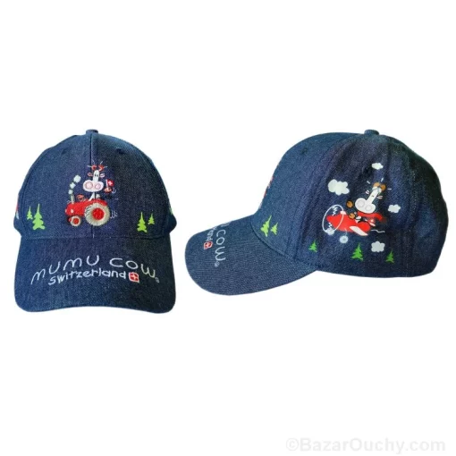 Mumu Cow cap for children - Blue jeans