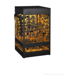 Lanterne en métal découpage suisse poya