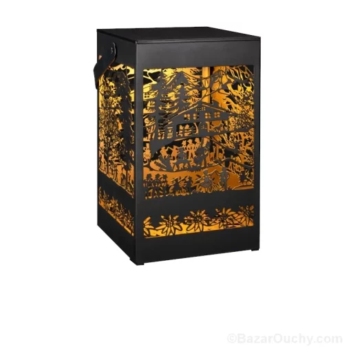 Poya Swiss decoupage metal lantern