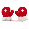 Moufle petits gant enfant croix suisse